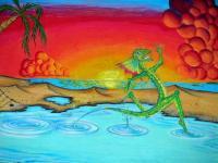 Walk On Water - Colorpencil Paintings - By Josh Bundy, Serealism Painting Artist