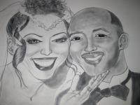 The Wedding Day - Graphite Drawings - By Marquita Rochelle, Realistic Drawing Artist