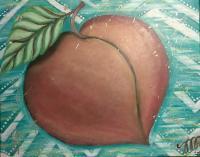 Peach - Acrylic Paintings - By Marquita Rochelle, Realistic Painting Artist