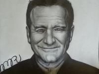 Robin Williams - Graphite Drawings - By Marquita Rochelle, Realism Drawing Artist