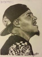 J Cole - Graphite Drawings - By Marquita Rochelle, Realism Drawing Artist