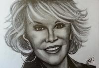 Joan Rivers - Graphite Drawings - By Marquita Rochelle, Realism Drawing Artist
