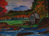 Natives Fall - Watercolors Paintings - By Tonya Atkins, Landscape Painting Artist