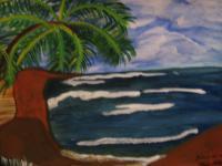 Sweet Palm - Acrylic Painting Paintings - By Tonya Atkins, Landscape Painting Artist