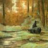 Bears In Autumn - Pastel Paintings - By Michael Scherer, Wildlife Painting Artist