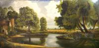 Bend In The River - Oil Paintings - By Michael Scherer, Realistic Painting Artist