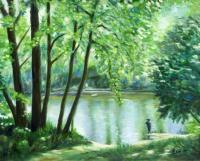 Summer Day On White Lick Creek - Oil Paintings - By Michael Scherer, Nature Painting Artist