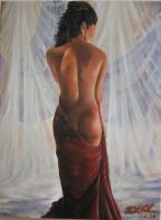 Back Study Of Anna - Oil Paint Paintings - By Brett Roeller, Classical Realism Painting Artist