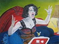 Scream - Oil Paintings - By M Mikassio, Pop Art Painting Artist