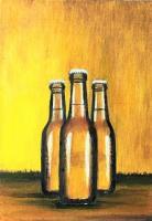 Chilled Beer - Oil Paintings - By M Mikassio, Pop Art Painting Artist