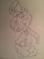 Mad Hatter - Pencil Drawings - By Charles Wallace, Sketch Drawing Artist