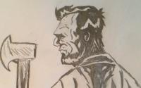 Abe Lincoln - Vampire Hunter - Pencil Drawings - By Charles Wallace, Sketch Drawing Artist
