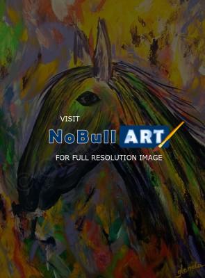 Abstract - Carnival Horse - Acrylic