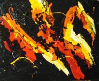 Fire Storm - Acrylic Paintings - By Glenda Roark, Abstract Painting Artist