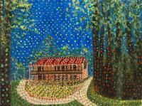 Bonny Doon Treehouse - Acrylics Paintings - By Judy Katon Heim, Interpretive Narrative Painting Artist