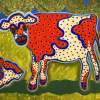 Molly And Milly Moo - Acrylics Paintings - By Judy Katon Heim, Interpretive Painting Artist