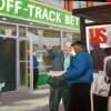 Off-Track Betting - Oil On Canvas Paintings - By Leslie Dannenberg, Realism Painting Artist
