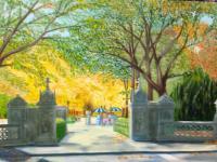 New York City Scenes - Central Park Fall - Oil On Canvas