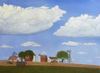 Farm Landscapes - Farm 3 Harvest - Oil On Canvas