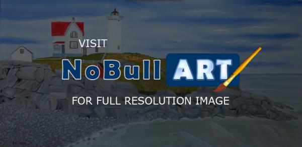 Seascapes - Cape Nubble Lighthouse - Oil On Canvas