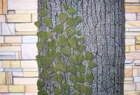 Trees - Backyard Trees With Vines - Oil On Canvas