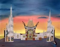 Buildings - Graumans Chinese Theater - Oil On Canvas