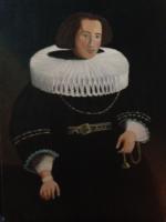 People - Lady With Collar  After Rembrandt - Oil On Canvas