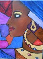 African Queen - Oil Paintings - By Connie Denoon, Realism Painting Artist