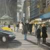 Heading To Madison Avenue - 24X36 Inches Oil On Canvas Paintings - By Ramon Delrosario, Urban Landscape Painting Artist