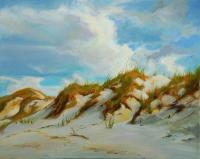 The Dunes Of Smyrna - Oil Paintings - By Laura Bates, Impressionistic Painting Artist