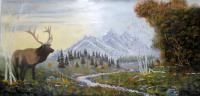 Valley Of The Wapiti - Oils Paintings - By Al Johannessen, Realistic Painting Artist