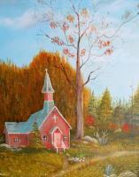 Little Country Church - Oils Paintings - By Al Johannessen, Realistic Painting Artist