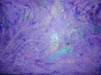 Splash Of Colors - Violet - Oil And Plastic On Canvas