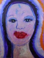 Leena My Guardian Angel - Oil And Plastic On Canvas Paintings - By Dahn Midora, Original Painting Artist