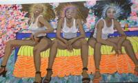 Glamour Girls - Oil And Plastic On Canvas Paintings - By Dahn Midora, Original Painting Artist