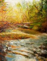 Stoner Creek - Oil Drawings - By James Corwin, Impressionism Drawing Artist