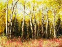 Alaskan Birch - Oil Paintings - By James Corwin, Impressionism Painting Artist