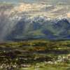 Rain On The Valley Floor - Oil Paintings - By James Corwin, Atmospheric Painting Artist