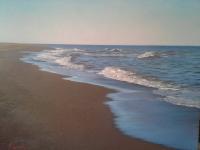 Benamocarra Beach - Oil On Canvas Paintings - By Manuel Higueras, Hyperrealism Painting Artist