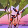 Birds Of Kenya - Acrylics Mixed Media - By Simba   Robert Makoni, Mixed Media Mixed Media Artist