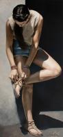 Sexy Juliet - Acrylics Paintings - By Simba   Robert Makoni, Acrylics Painting Artist