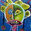 The Singer - Acrylic Paintings - By Dawn Marie Nabong, Abstract Outsider Art Painting Artist