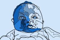 Rhoto Baby Blue - Digital Digital - By Mara Facile, Digital Painting Digital Artist