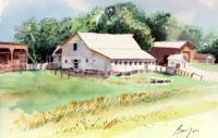Landscape - Barn - Aiken Minnesota - Watercolor
