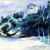 Hotel - Puerto Vallarta Mexico - Watercolor Paintings - By Dave Barazsu, Realisic Painting Artist