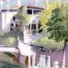 Mansion Venice Italy - Watercolor Paintings - By Dave Barazsu, Impressionism Painting Artist