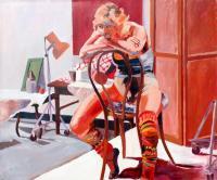 Portrait - Woman With Leggings - Acrylic On Canvas