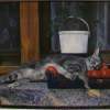 Catnap - Acrylic On Board Paintings - By Deborah Boak, Original Paintings Painting Artist