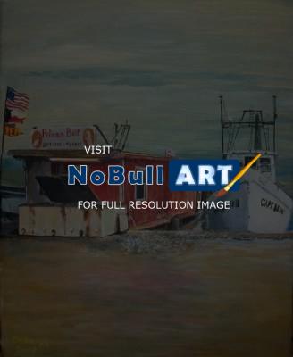 Landscapes  Seascapes - Pelican Bait Shop - Acrylic On Canvas