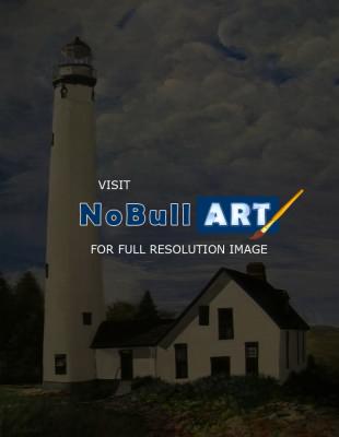 Landscapes  Seascapes - Presque Isle Lighthouse - Acrylic On Canvas